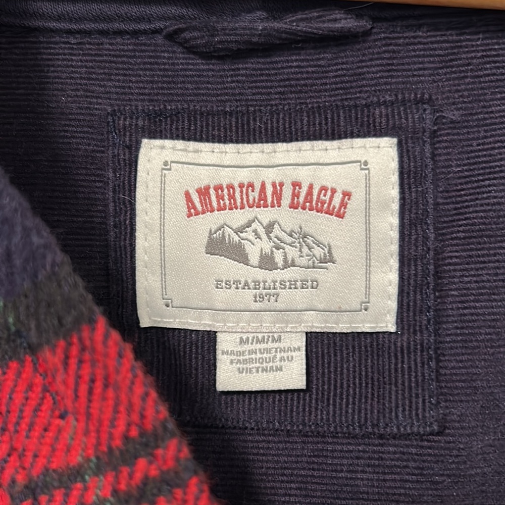 American Eagle Hooded Flannel Shirt - Picture 3 of 4